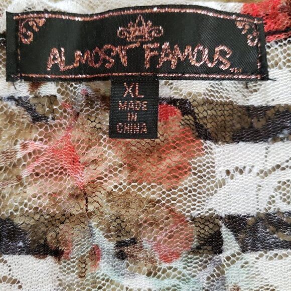 Almost Famous Sheer Tank Camisole sz xl - Picture 5 of 5